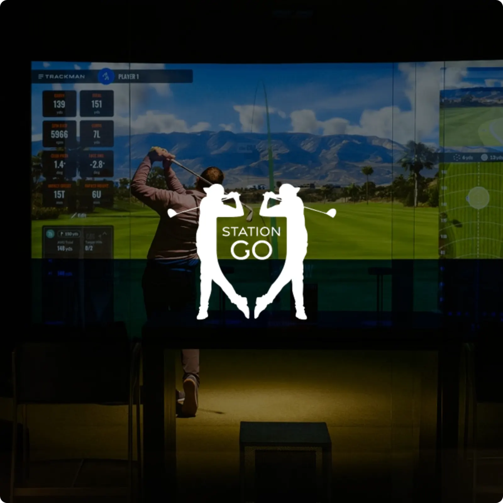 Station GO — simulateurs de golf intérieur au Complexe Aloha, Québec